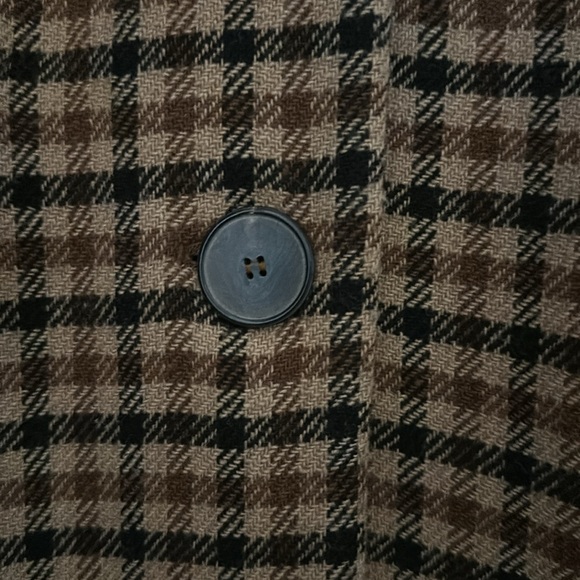 Zara Checkered Trench Coat in Brown and Black - Picture 4 of 7